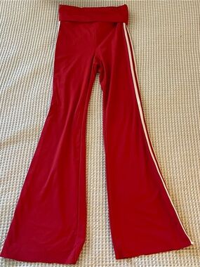 Red yoga pants